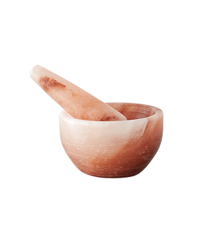 himalayan pink salt mortar and pestle