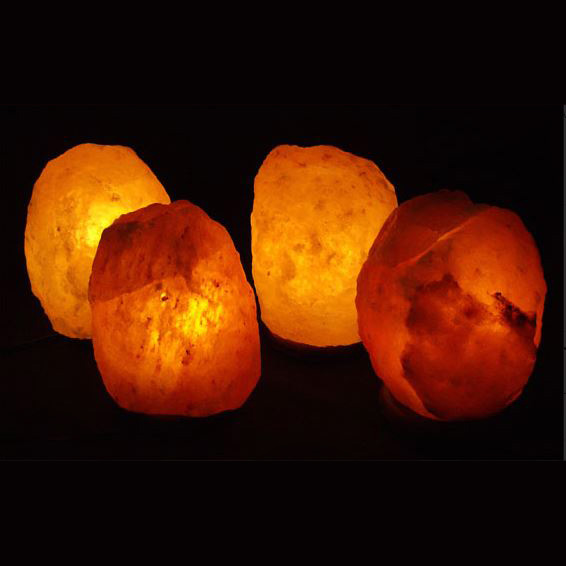 four 9lb natural himalayan salt lamps
